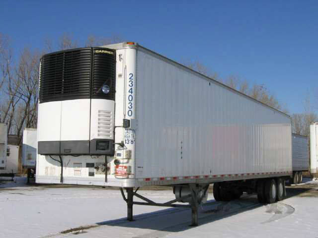 refrigerated trailer with meat rails