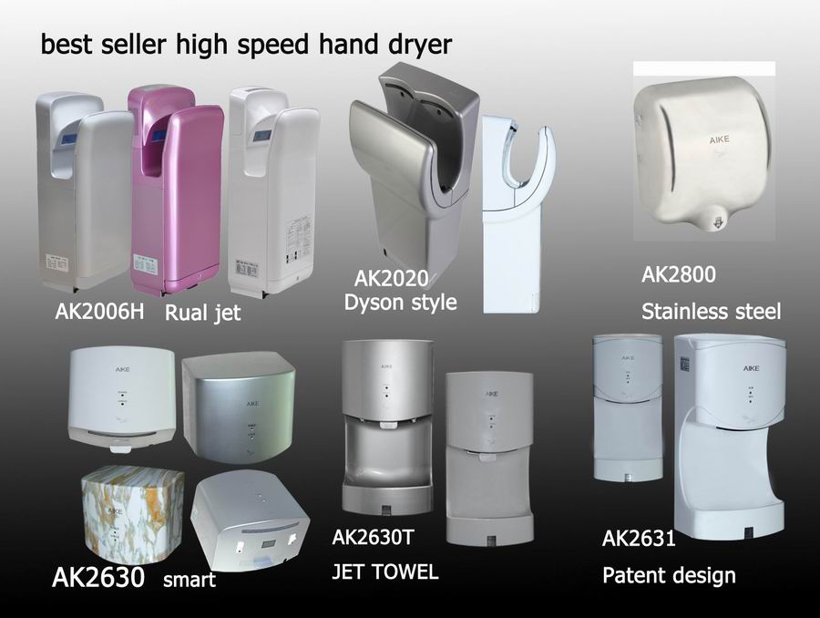 Air towel, jet hand dryer, high speed, CE CB approval, Buy from