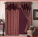 Polyester window curtain with valance