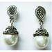 Silver gemstone earrings