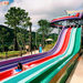 Equipment For Fiberglass Rainbow Water Slide Games Water Park Rides