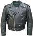 Split Cowhide Leather Basic Motorcycle Jacket