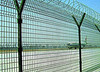 Y-shape fence with barbed wire