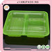 Disposable 3 compartment PP food storage meal box