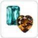 Semiprecious Gemstones-Black Star, Tanzanite, Cubic Zirconia