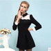 Chiffon and cotton A-line dress retro dress from Dongfan factory