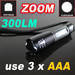 Bright CREE Q5 LED Zoomable Adjustable Focus 3 Modes Flashlight Torch