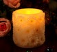 Battery operated wax candle