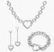 Open Heart Necklace, Earring and Bracelet