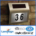 Stainless steel solar house address number doorplate light