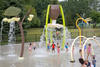 Children water playground splash pad water sprinkler features