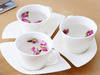 Ceramic Coffee Mug Set with Petal Shape Plate