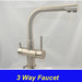 Luxury 3 WAY Faucet Kitchen Mixer TAP Pure Water Filter