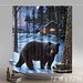 Best Beautiful Winter Bear Snow Waterproof Blue Home Shower Curtains