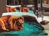 Cotton duvet cover set with reactive printing