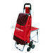 Folding shopping  trolley with seat