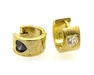 Brass earrings with cz