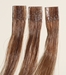 Keratin pre-bonded human hair extensions