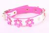 Leather Dog Collar decorated with flowers