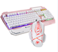 Factory price USB LED mental plate rainbow backlight Gaming Keyboard