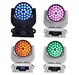 36pcs 10W 4in1 LED Wash Zoom Moving Head with 3 Virtual Color Wheel