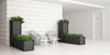 Uispair Square 100% Steel Garen Flower Planter for Modern Office Gard