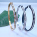 Stainless Steel Hoop Earrings Diamond Earrings Jewelry