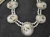 Sterling Silver White Buffalo Turquoise Necklace Set