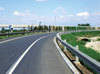 Highway guardrail barrier