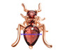 Garnet Sterling Silver Ant Jewelry, Insect Jewelry - Colool