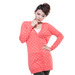 2013 Casual V Neck Long Sleeve Buttons Dots Jacquard Ladies Cardigan