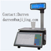 Electronic barcode label printing scale