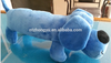Squeaky plush dog blue stick stuffed animal toy