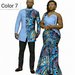 African couple Cotton wax printing Dress and Men's Shirt