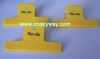 Plastic chip clips, bag clips, parking ticket clips, promotional clips
