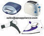 Hair dryer, toaster, sandwich maker, electric iron, steam iron, hair drier