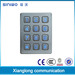 Stainless steel 4x3 matrix 12 keys illuminated numeric keypad