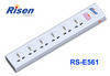 6 ways power strip with individual lighted switch