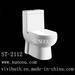 One piece dual flush anti clogging water saving / automatic toilet