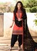 Peach And Black Cotton Embroidery Patiyala Suit
