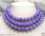 Unwonted Purple Jade Bead Trinal Necklace