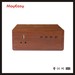 Best gift wooden led alarm clock with bluetooth speaker and QI charger