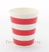 Disposable Light Pink Stripe Party Paper Cup
