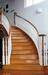 Wood stair treads and hardwood flooring