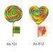 Lollipop and soft jelly candies