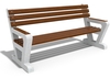 Concrete outdoor park and garden bench