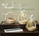 Clear cellophane bag of basket packing