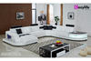 Big U shaped sofa modern design with led lights and storage function
