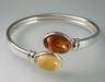 Amber-silver bracelet-bangle