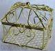SMALL CRAZY WIRE BASKET, 6 SHAPES ASSORTED, GOLD PLATED